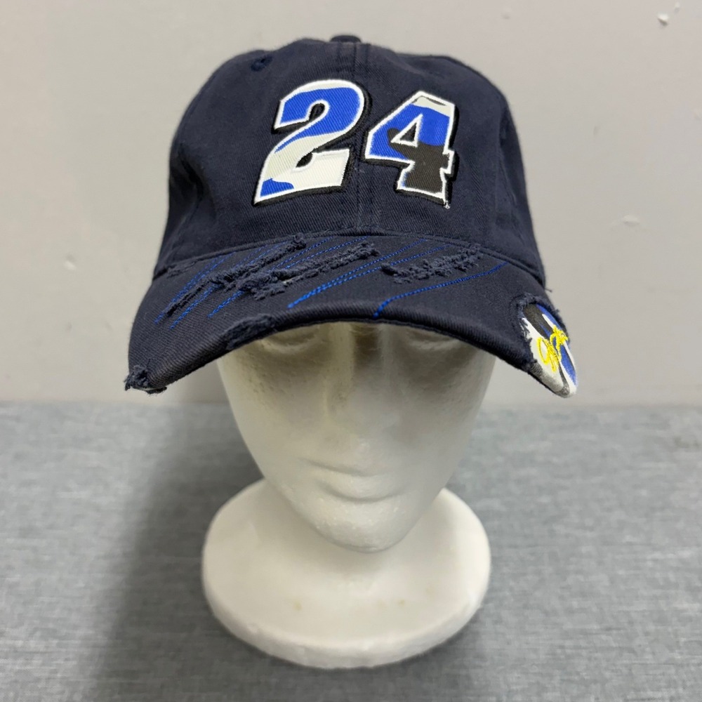 Chase Authentics Hat Mens OSFM Navy Jeff Gordon 24 Distressed NASCAR Racing Cap